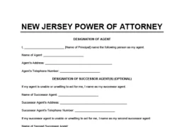 New Jersey power of attorney