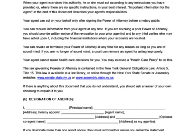New York power of attorney