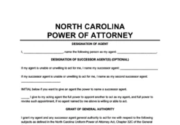 North Carolina power of attorney