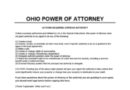 Ohio power of attorney