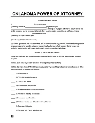 Oklahoma power of attorney