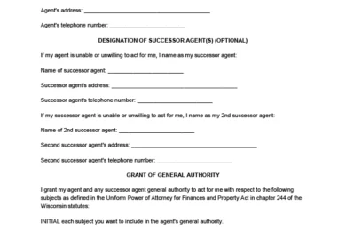 Wisconsin power of attorney
