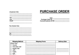 purchase order template