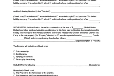 Kansas Quitclaim Deed Form