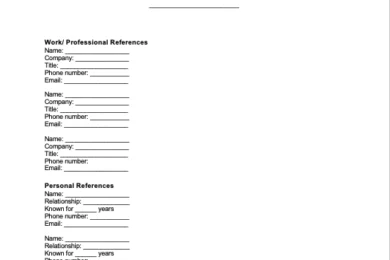 Reference List Template