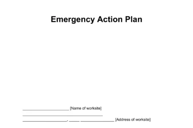 emergency action plan template
