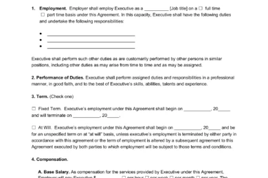 executive employment agreement