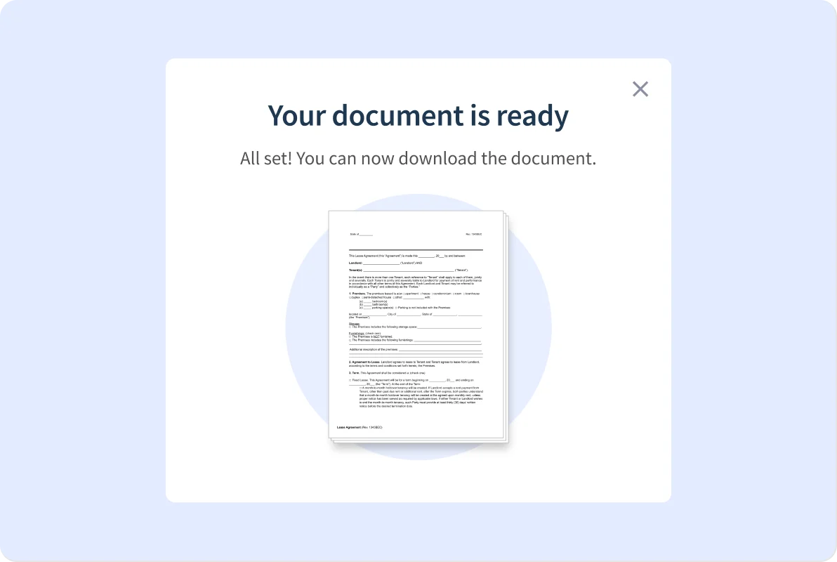 image of a screen showing users how to download their newly created file