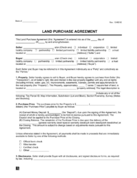 land purchase agreement template