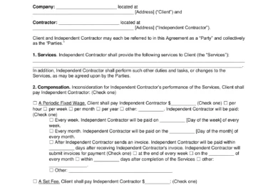 manufacturing contract template