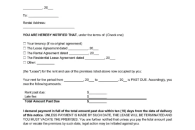 Maryland Eviction Notice