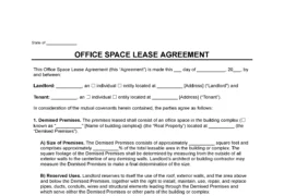 Office Space Rental Agreement