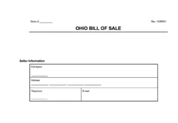 Ohio Bill of Sale Form