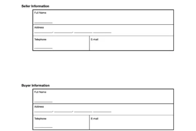Ohio Bill of Sale Form
