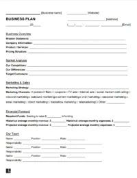 One-Page Business Plan Template