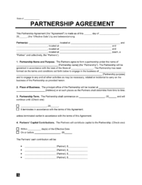 partnership agreement template