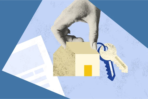 Illustration of house and keys