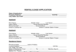 Rental Application Form