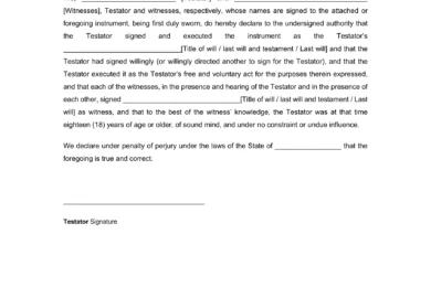 self proving affidavit