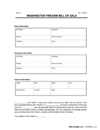 Washington firearm bill of sale form